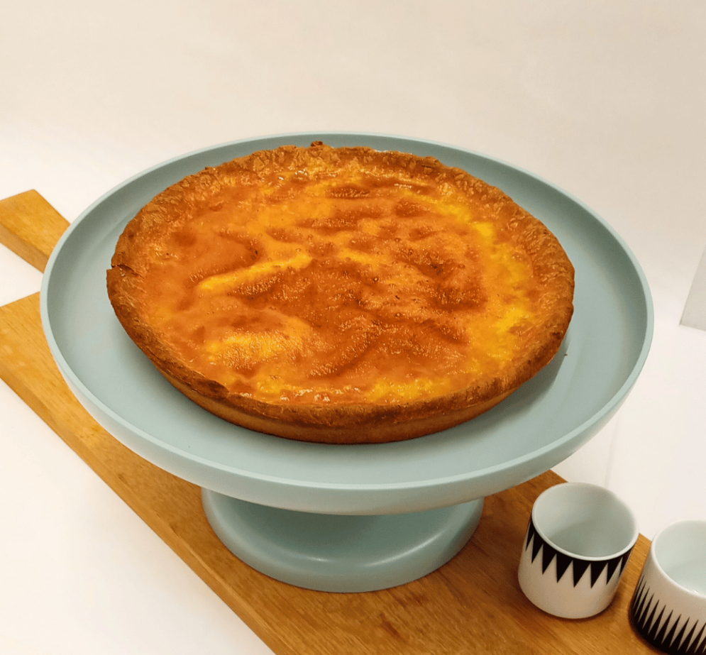 Tarte au sucre maison, pâte tendre et généreusement sucrée – dessert traditionnel Carrément Bon à Namur